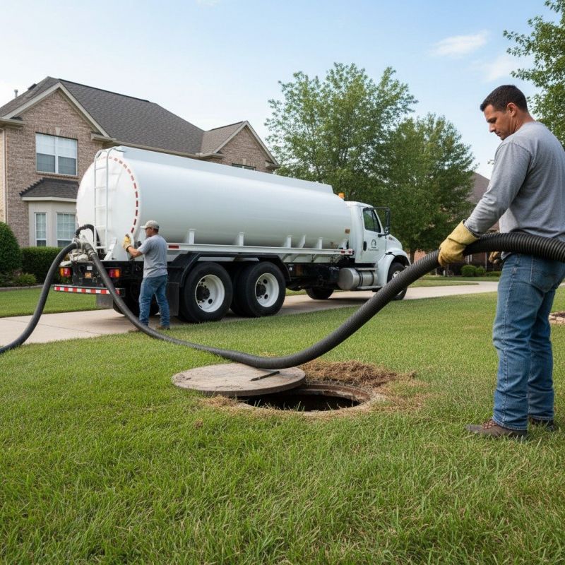Local Trailer Septic Pumping pros at work
