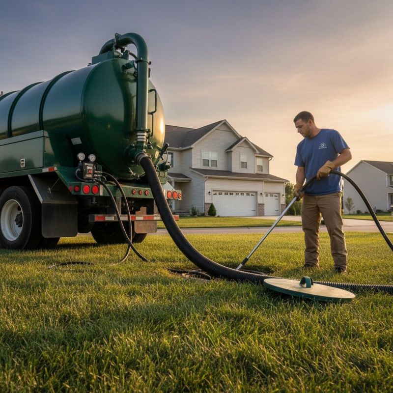 Trailer Septic Pumping